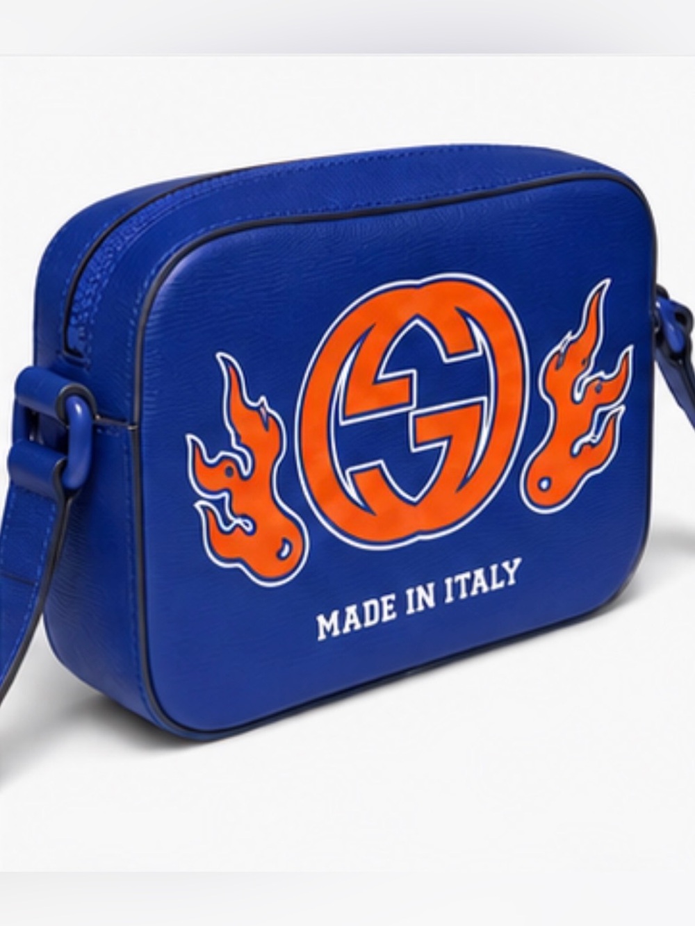 Limited Edition Gucci - Blue & Orange Leather Camera / Crossbody Bag ✨✨ - Picture 4 of 11